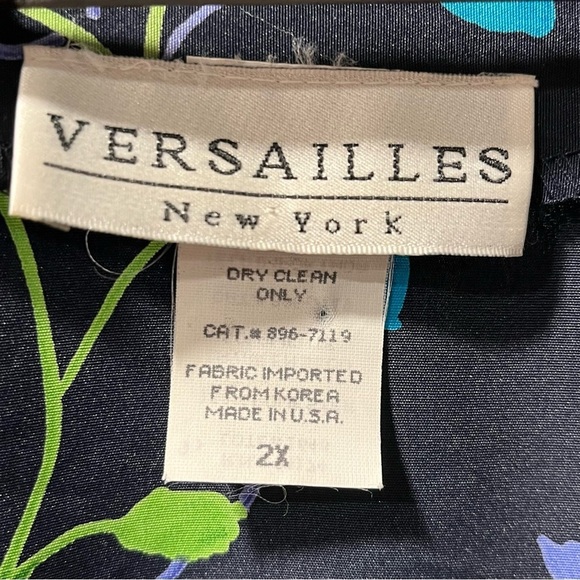 Vtg VERSAILLES New York Women's 2X Floral MIDI‎ Sleeveless DUSTER Vest Cardigan - Picture 8 of 14